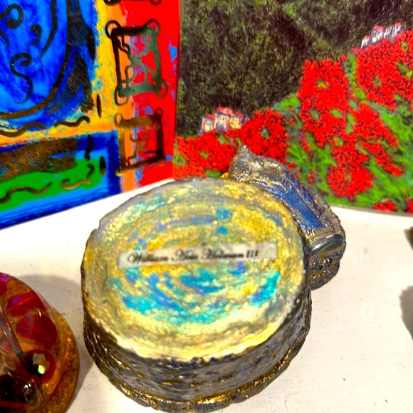 Art By William Holman Cross ,Buddha Egyptian box . signed listed individually - Picture 5 of 16